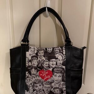 I Love Lucy Black and Red Tote Bag